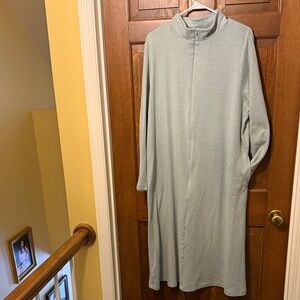 Stan Herman Cozy Brushed Interlock Step-In Zip Lounger size XL QVC A368211 EUC